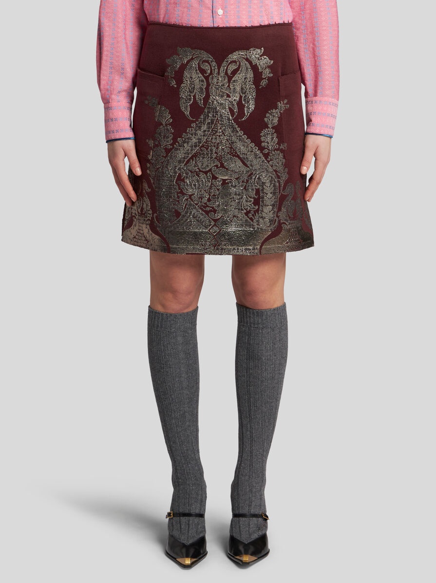 MINI SKIRT WITH METALLIC PRINT - 2