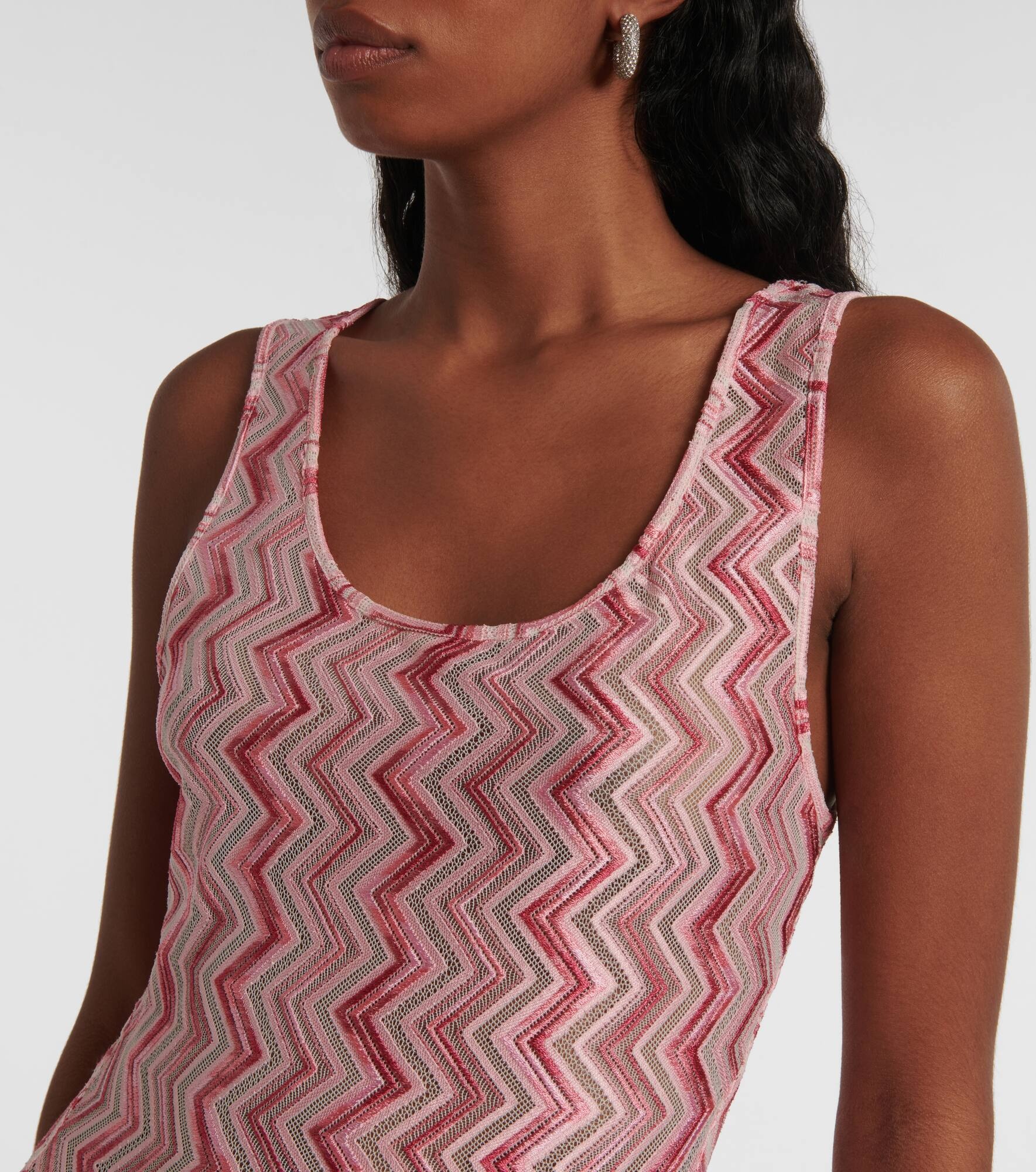 Zig Zag lamé maxi dress - 4