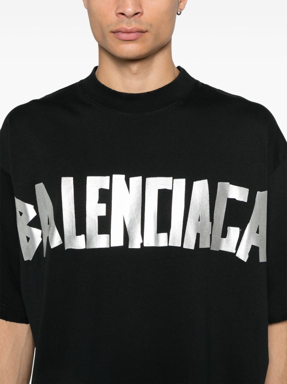 logo-tape T-shirt - 5