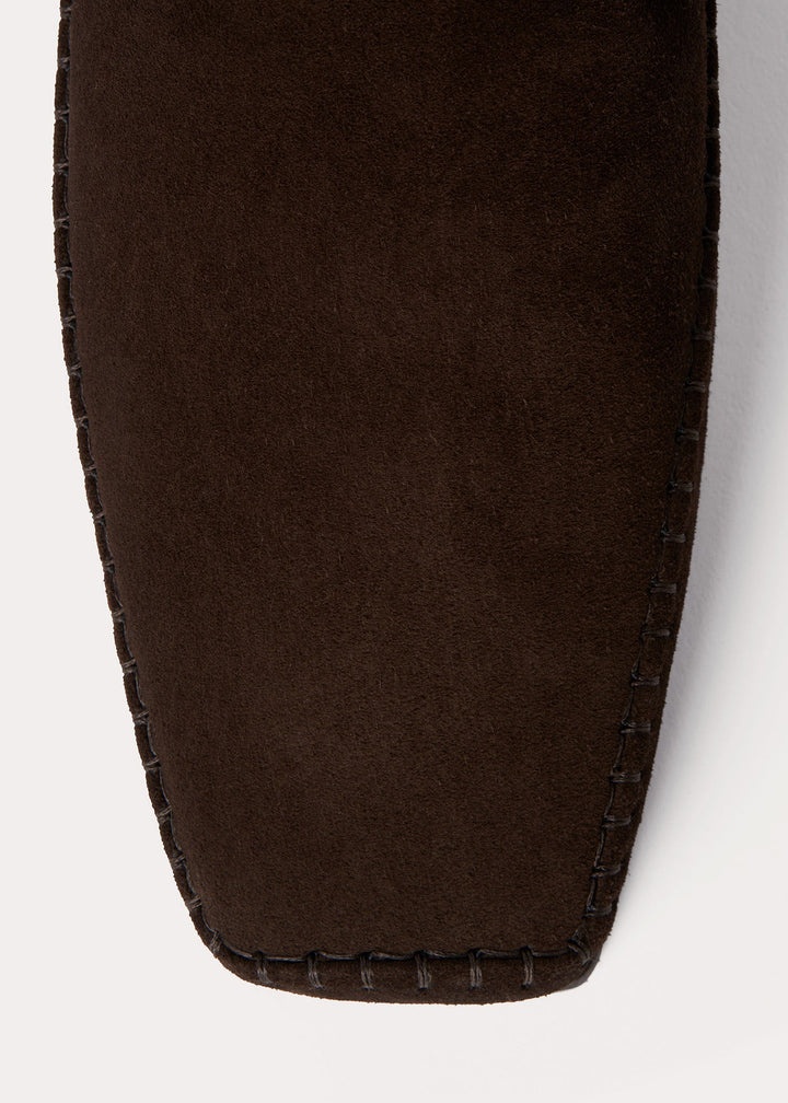 The High top Shearling Moccasin saddle brown - 5
