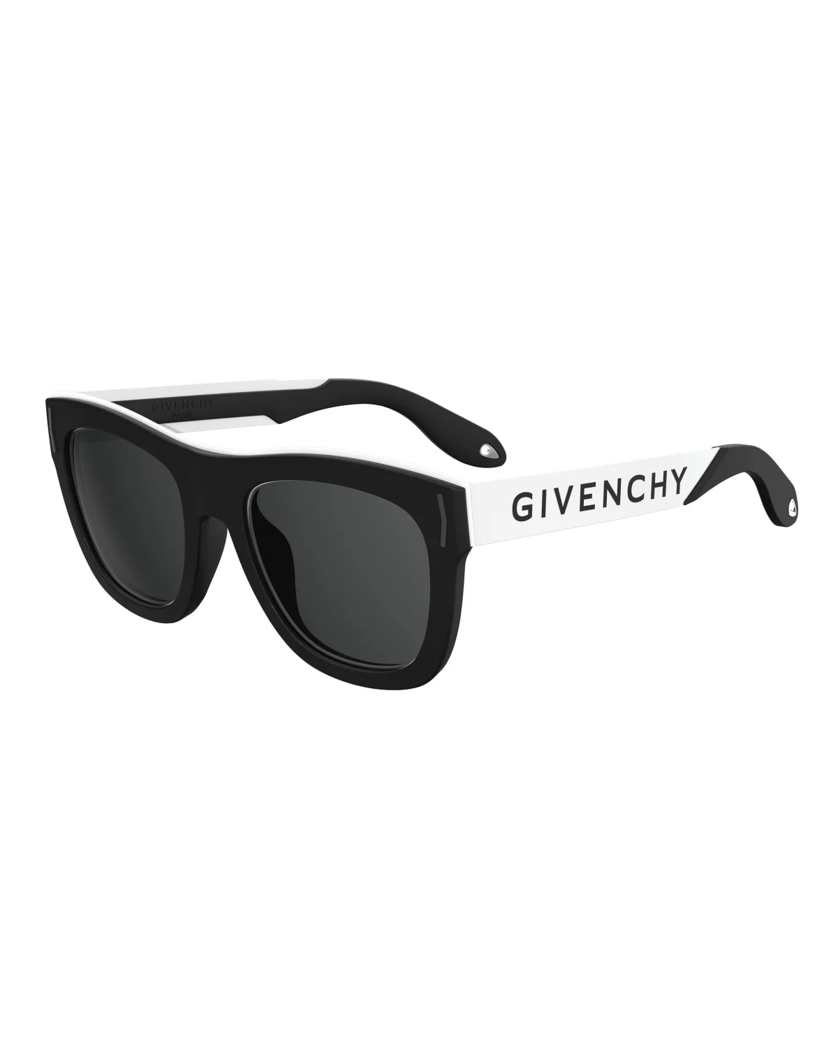 Stainless Steel %26 Rubber Square Logo Sunglasses - 1