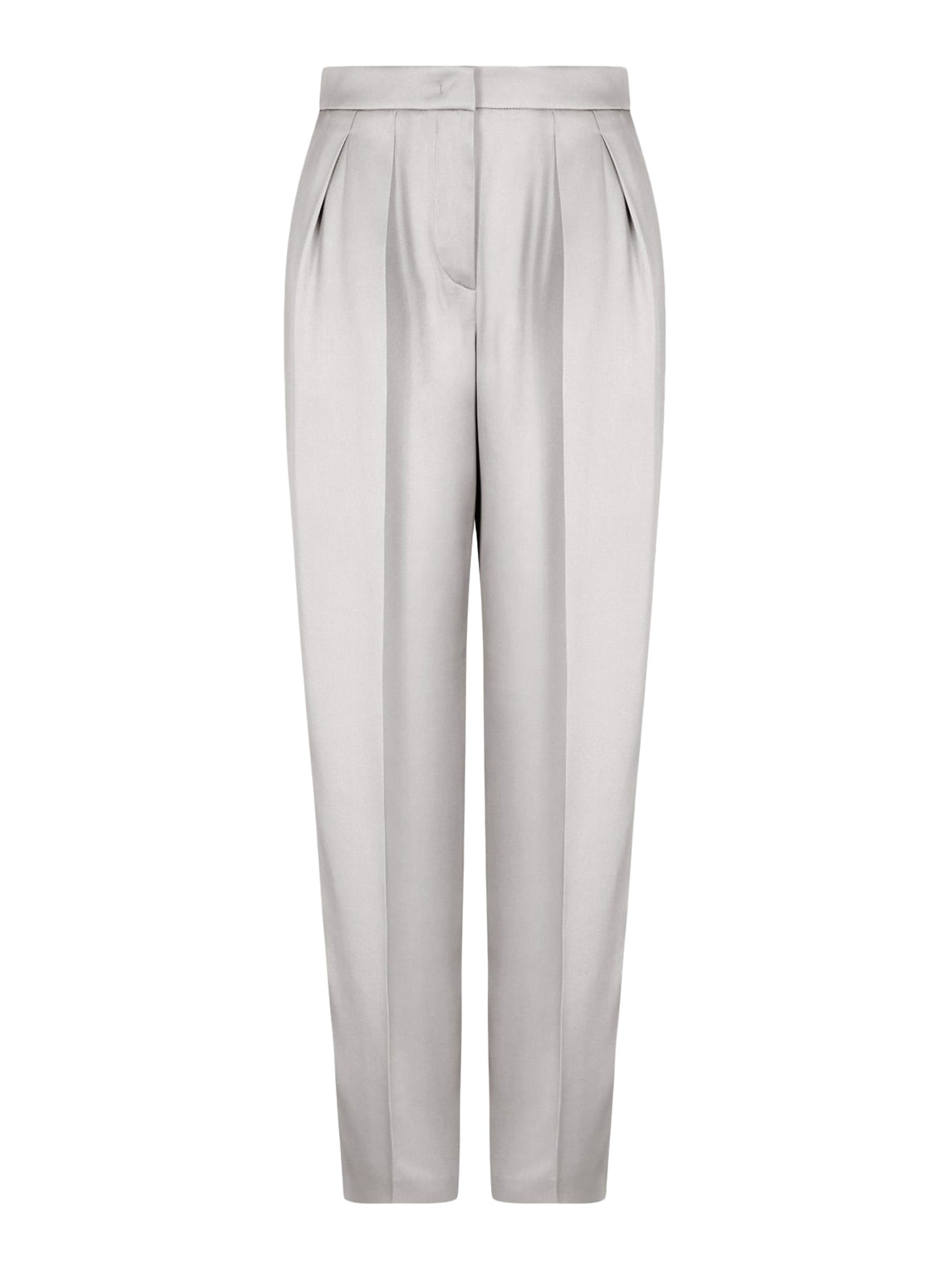 DOUBLE PLEAT TROUSERS IN DOUBLE SILK SATIN - 1