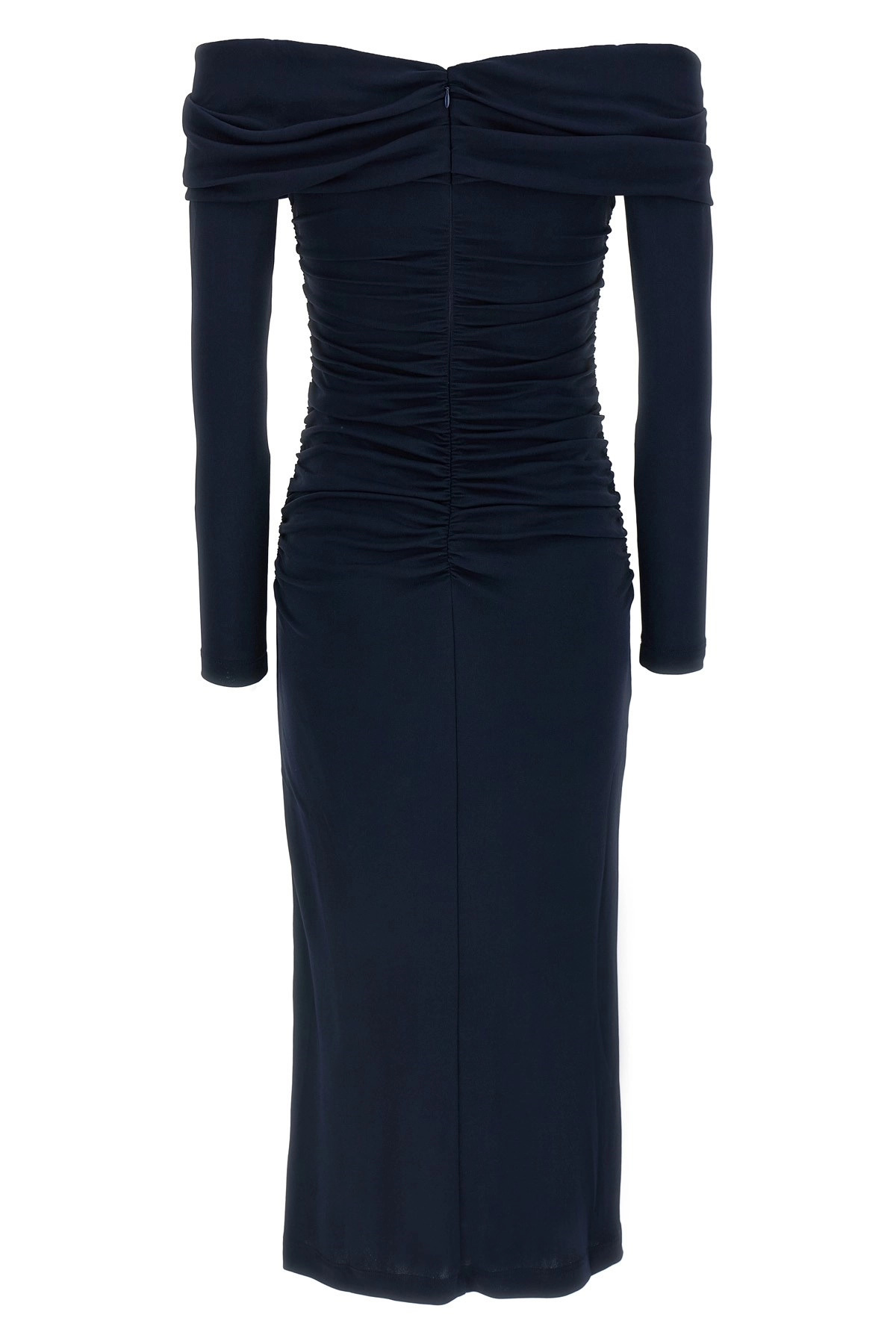 'Off-Shoulder 3/4 SLV Ruched Midi' dress - 2
