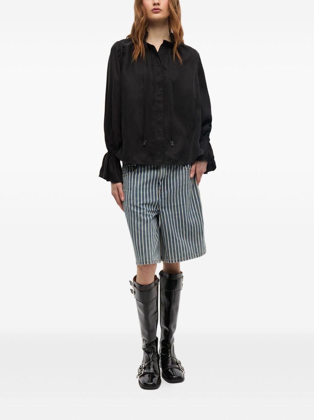 ruffled-collar blouse - 2