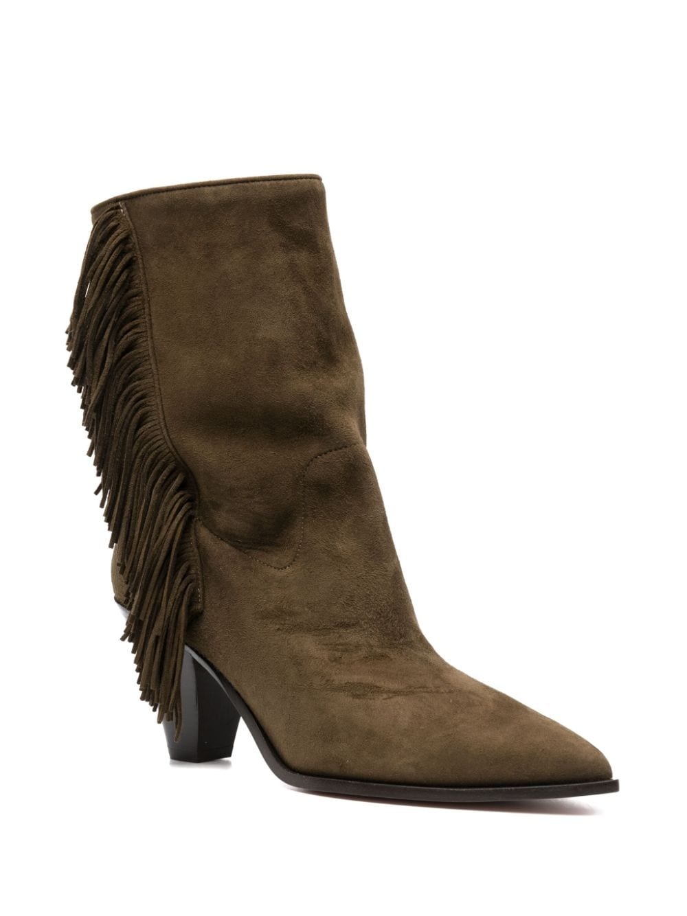 fringed suede boots - 2