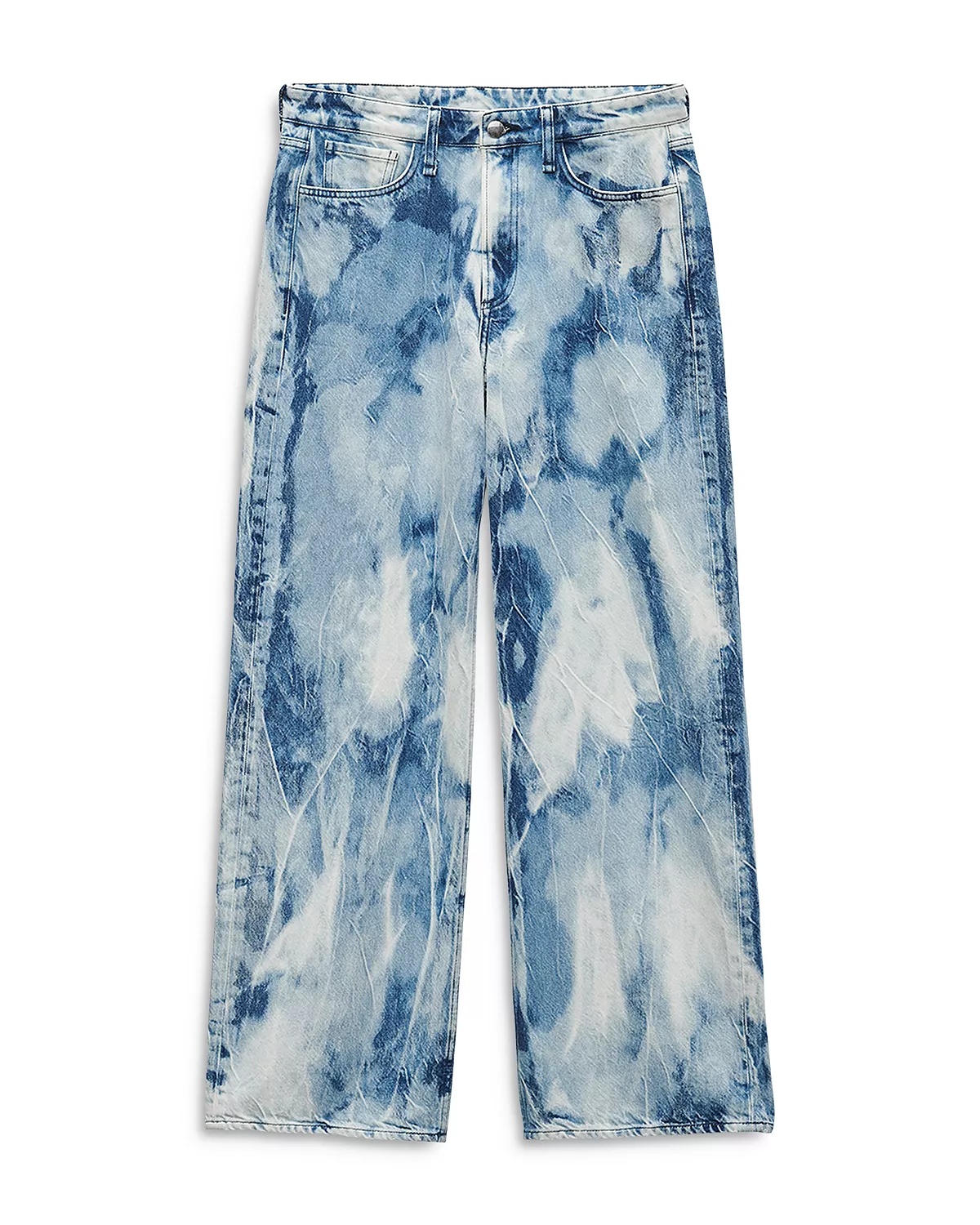 Logan Mid Rise Wide Leg Jeans in Indigo Water Color - 6