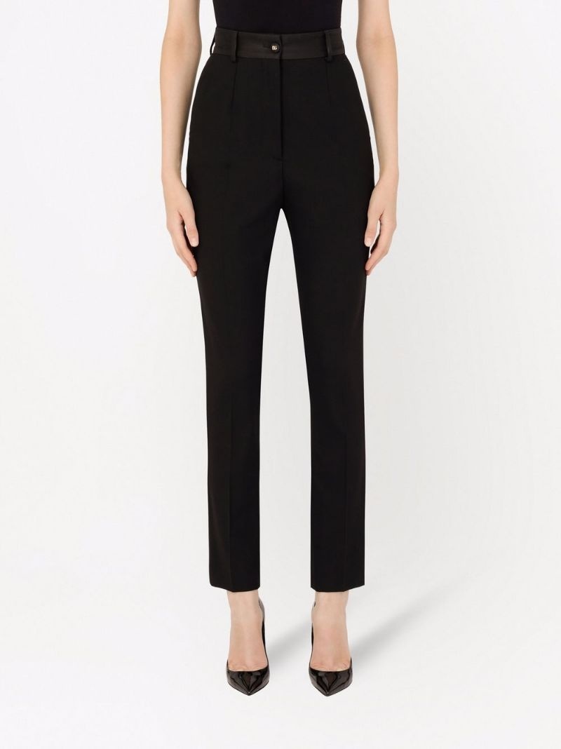 slim-fit high-waisted trousers - 3