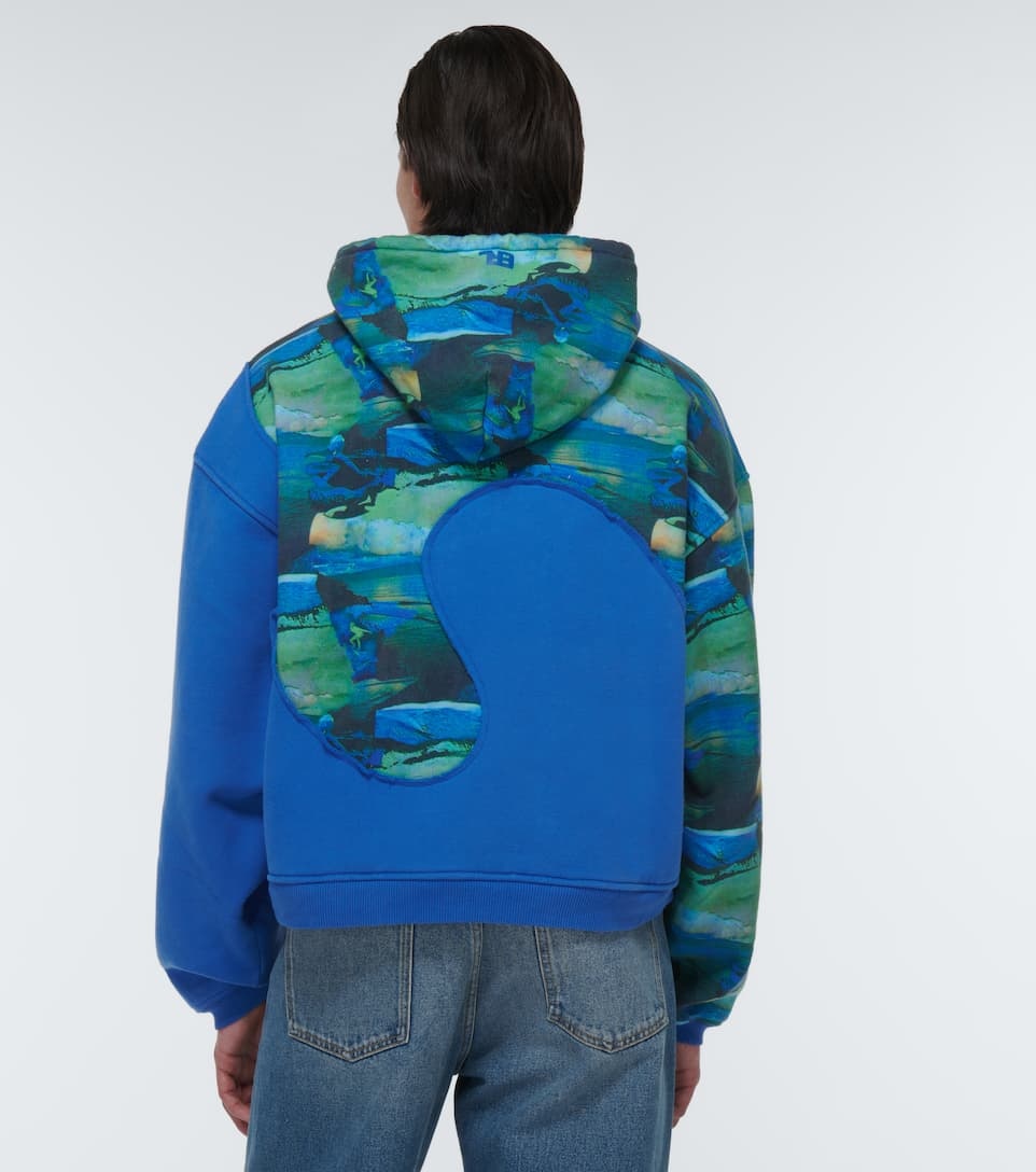 Printed cotton-blend hoodie - 4