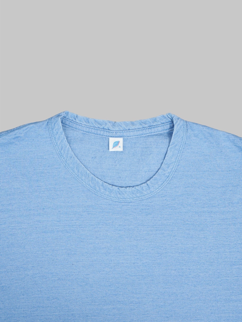 Pure Blue Japan SS5011-P Pale Indigo Dyed Crewneck T-Shirt - 7