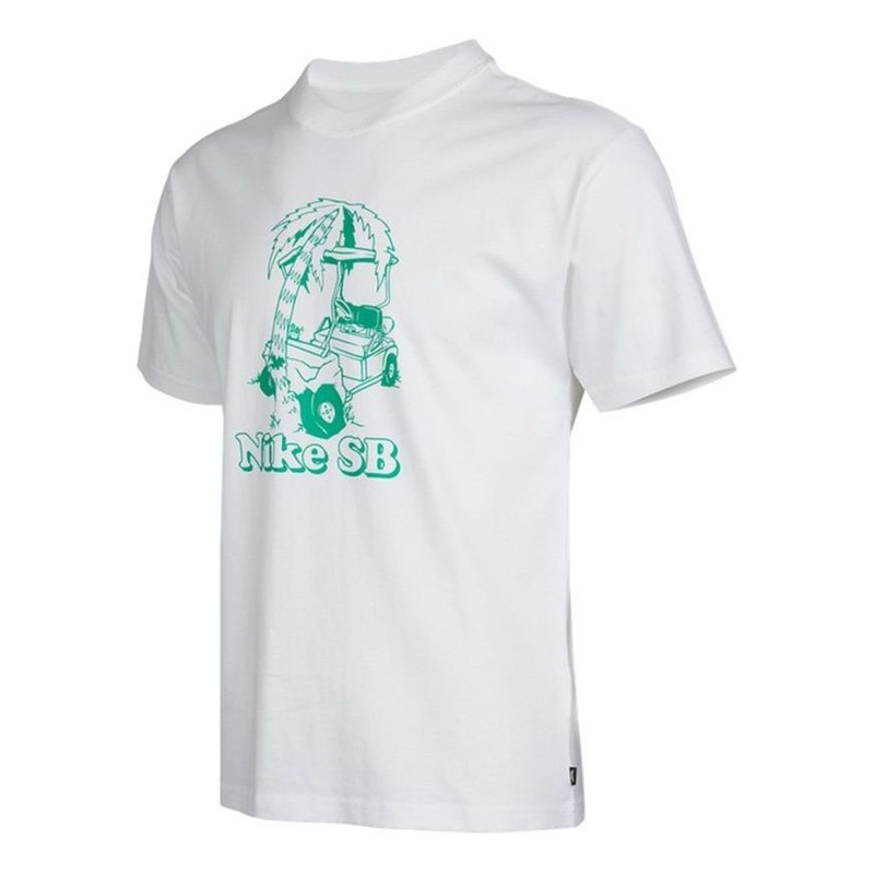 Nike SB Skateboard Sports Printing Loose Knit Short Sleeve White DD1309-100 - 1