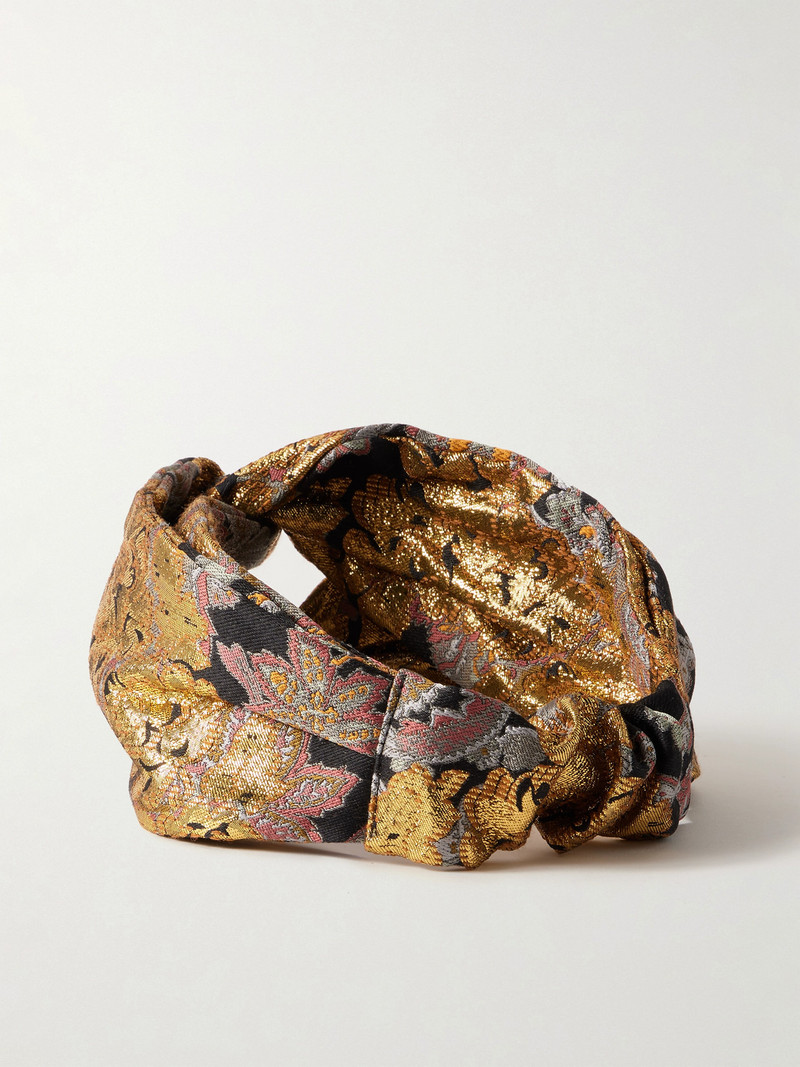 Twisted Floral-brocade Headband 3