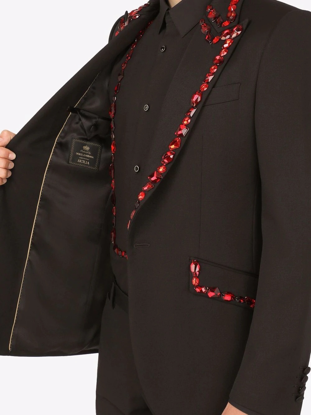 gemstone-trim blazer - 5