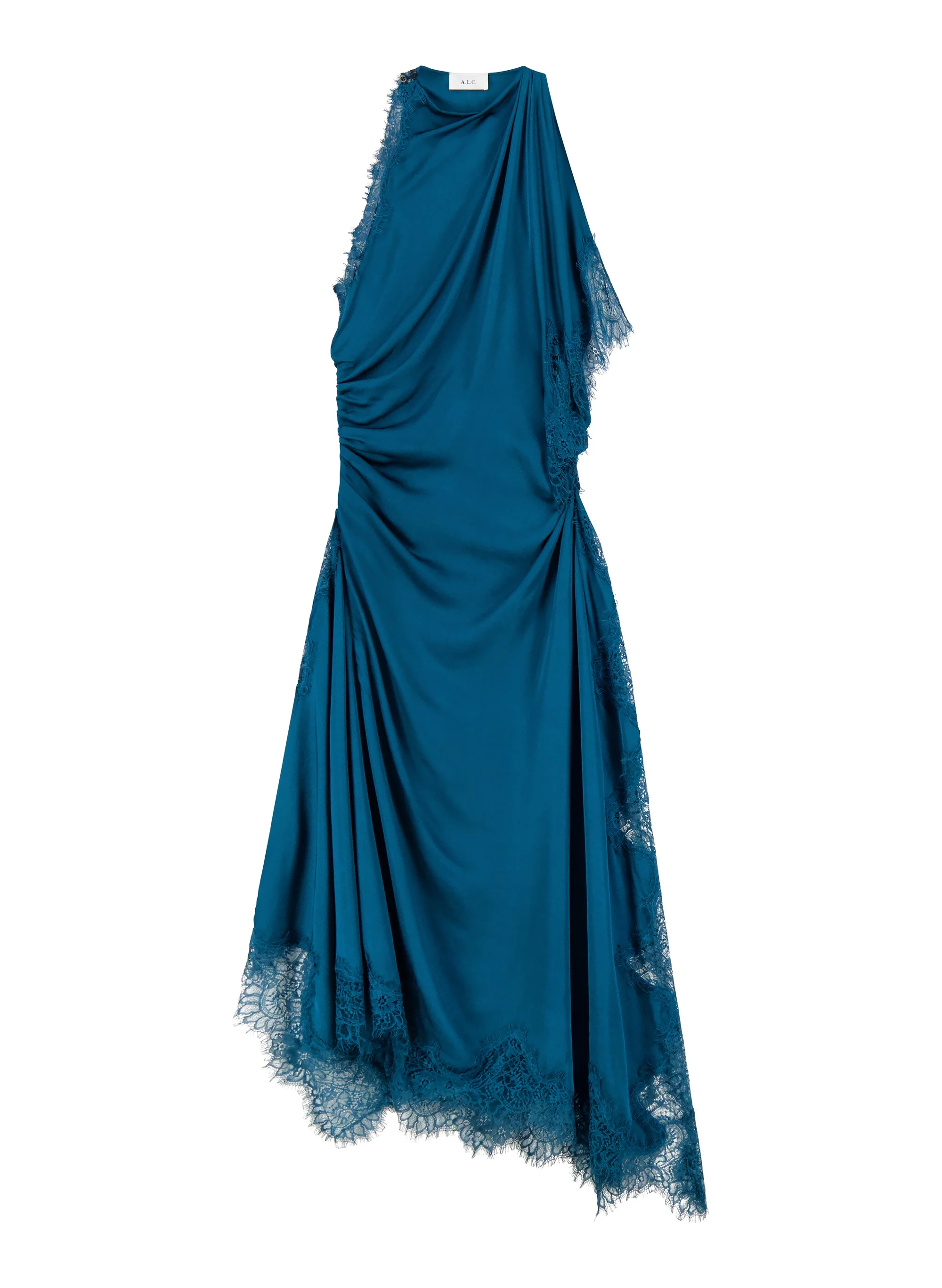 Miriam Satin and Lace Maxi Dress - 1