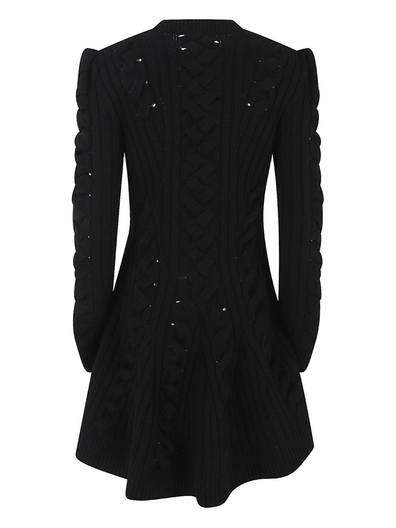 Alexander McQueen cable-knit open-work dress outlook