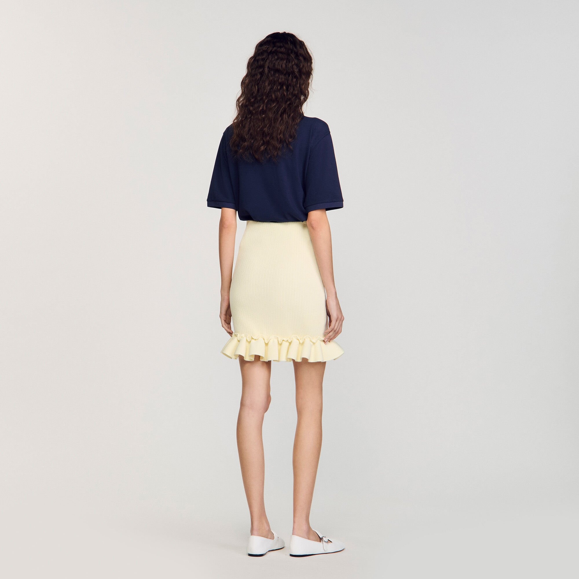 KNITTED SKIRT WITH RUFFLE - 5