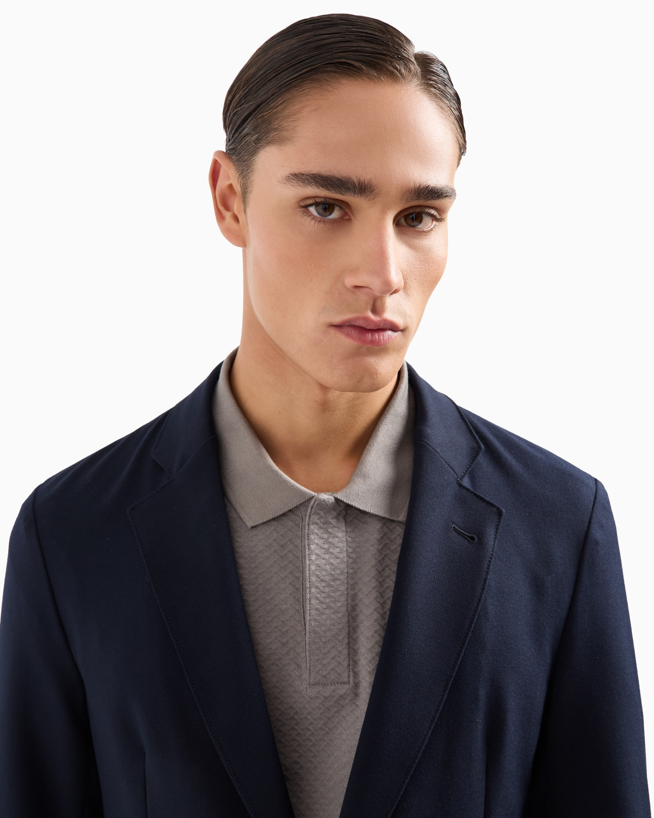 SINGLE-BREASTED JACKET IN TECHNICAL STRETCH GABARDINE - 5