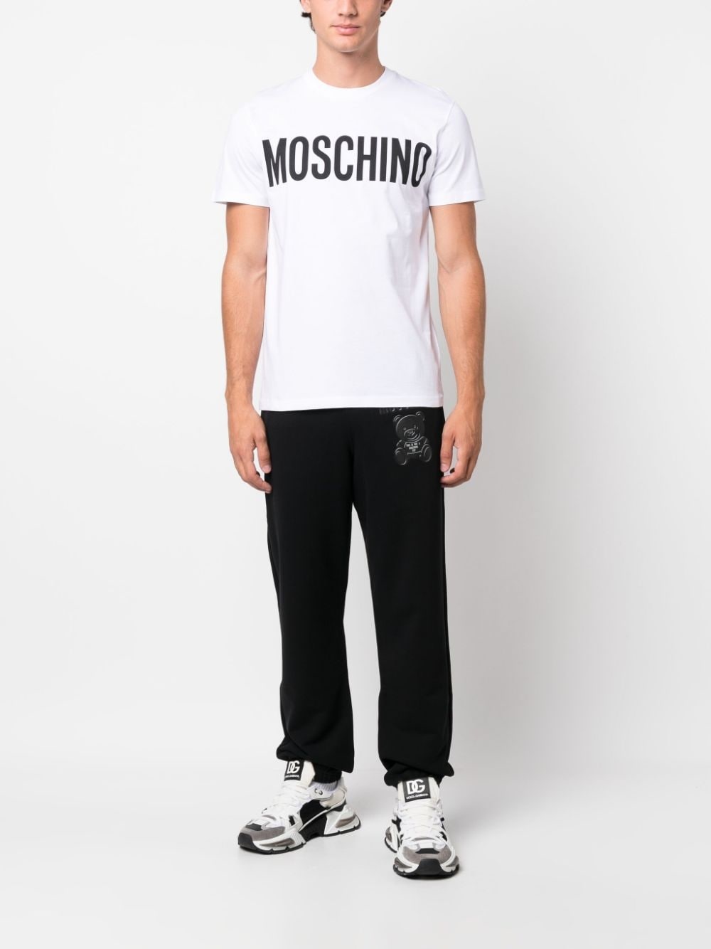 logo-print organic cotton track pants - 2