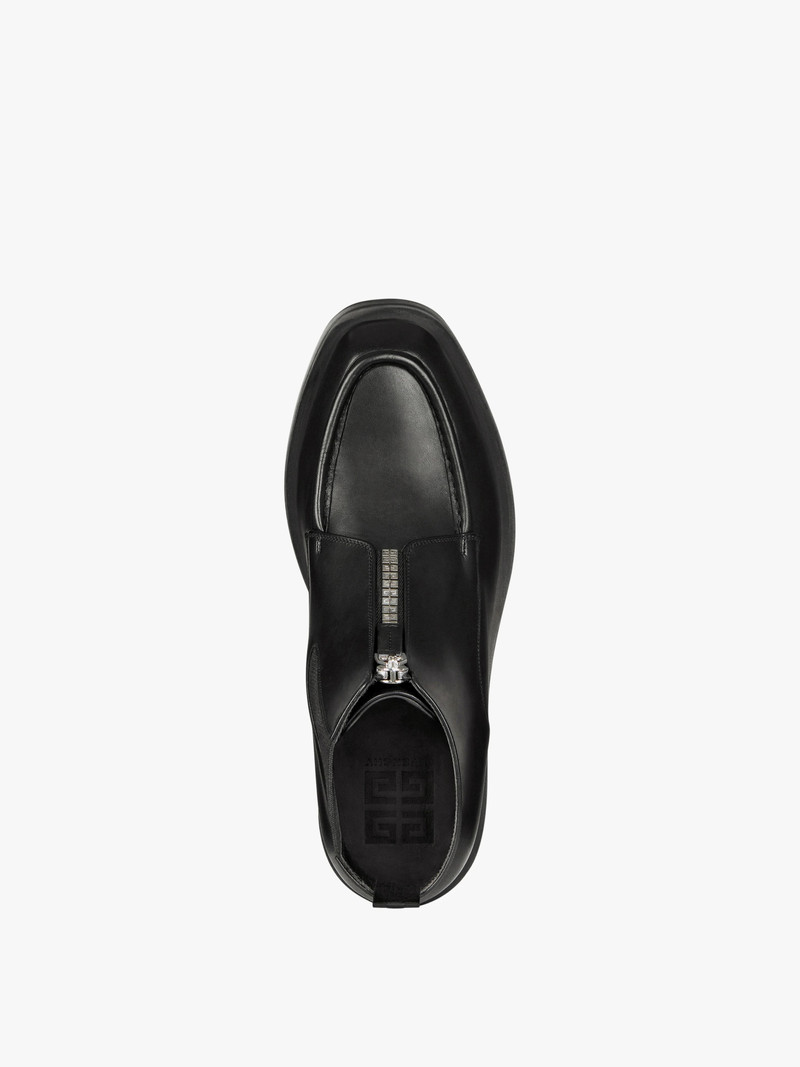 SQUARED ANKLE BOOTS IN BOX LEATHER 4