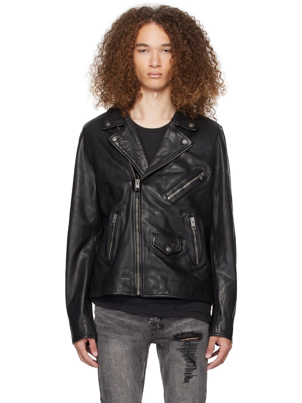 Black Capitol Leather Jacket - 1