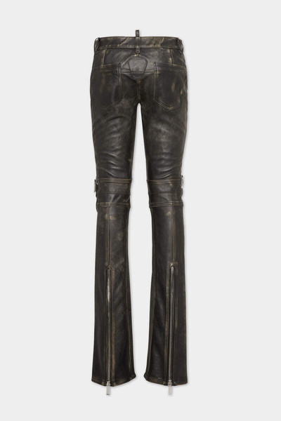 DSQUARED2 DISTRESSED LEATHER BIKER PANTS outlook