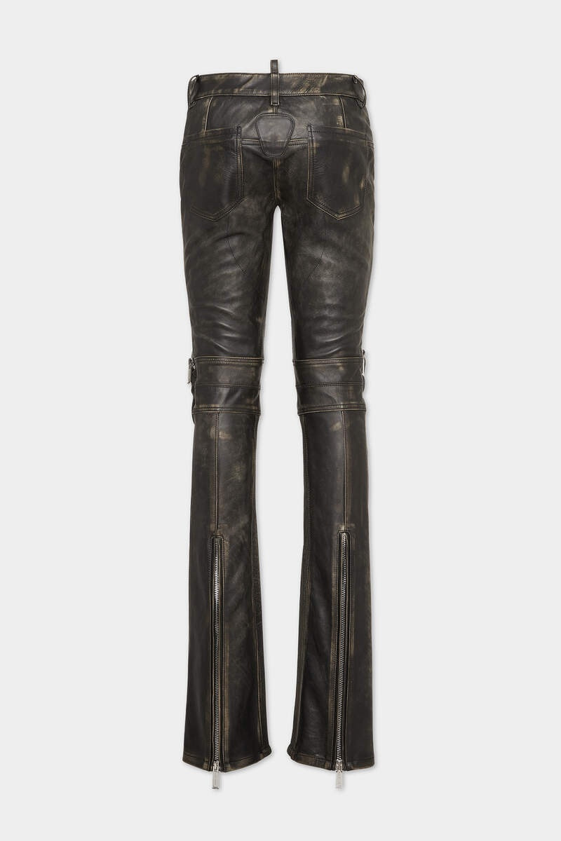 DSQUARED2 DISTRESSED LEATHER BIKER PANTS outlook