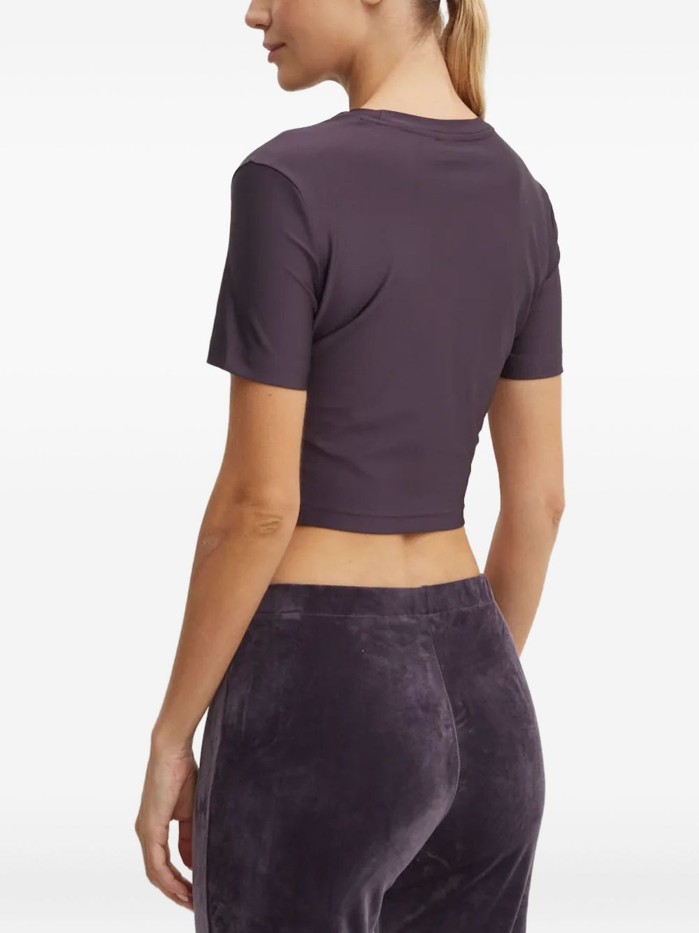 crystal-embellished crop T-shit - 3