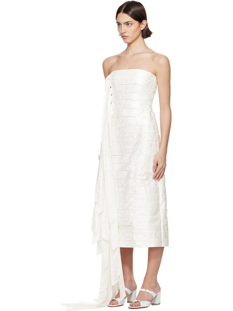 SUPER YAYA SSENSE Exclusive Bridal Capsule Ribbon Midi Dress outlook