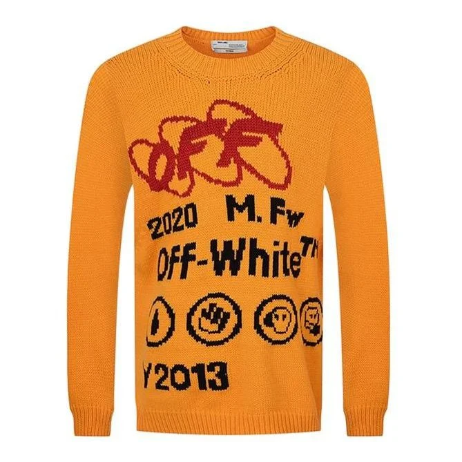 Off-White Industrial Y013 Knit Crewneck Tee 'Yellow' OMHE032F19E370166010 - 1