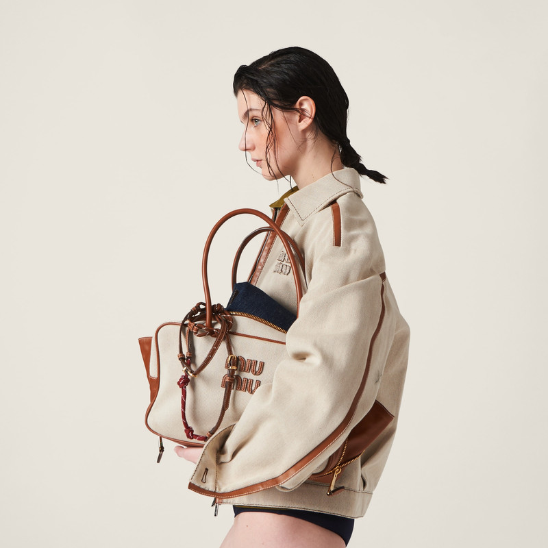 Miu Miu Canvas top-handle bag outlook