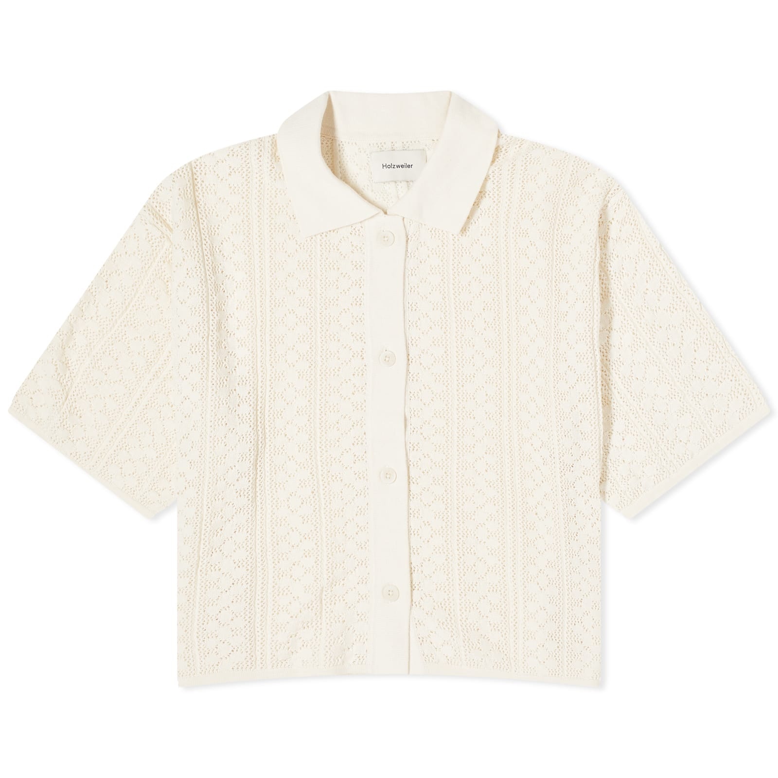 Holzweiler Loch Crochet Knit Shirt - 1