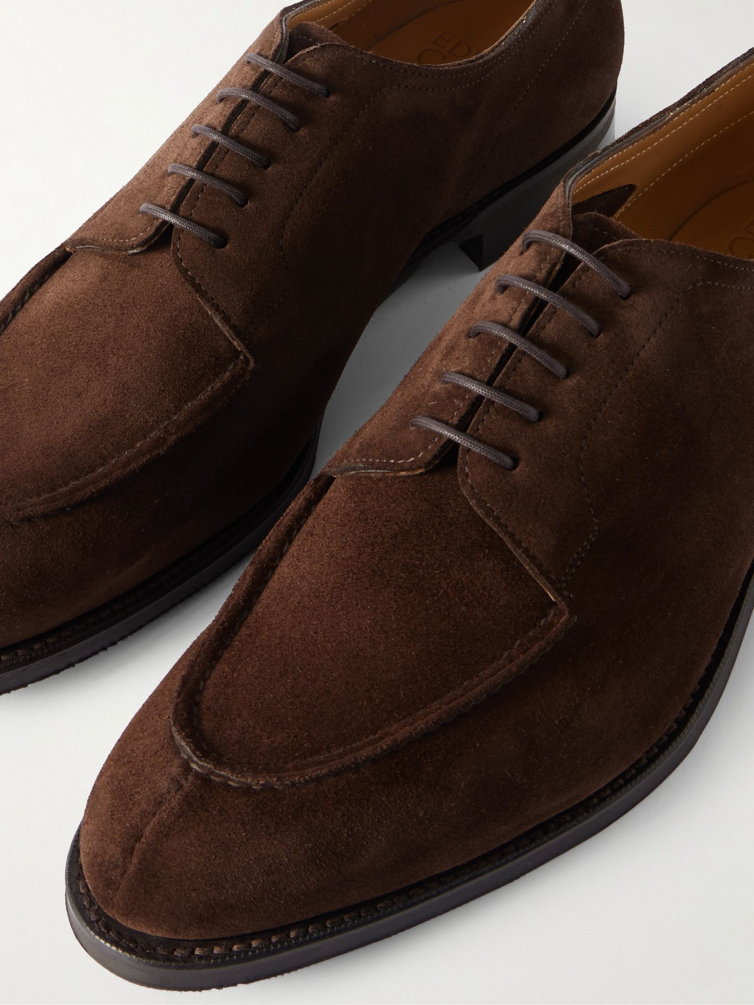 Dover Suede Derby Shoes Brown - 5