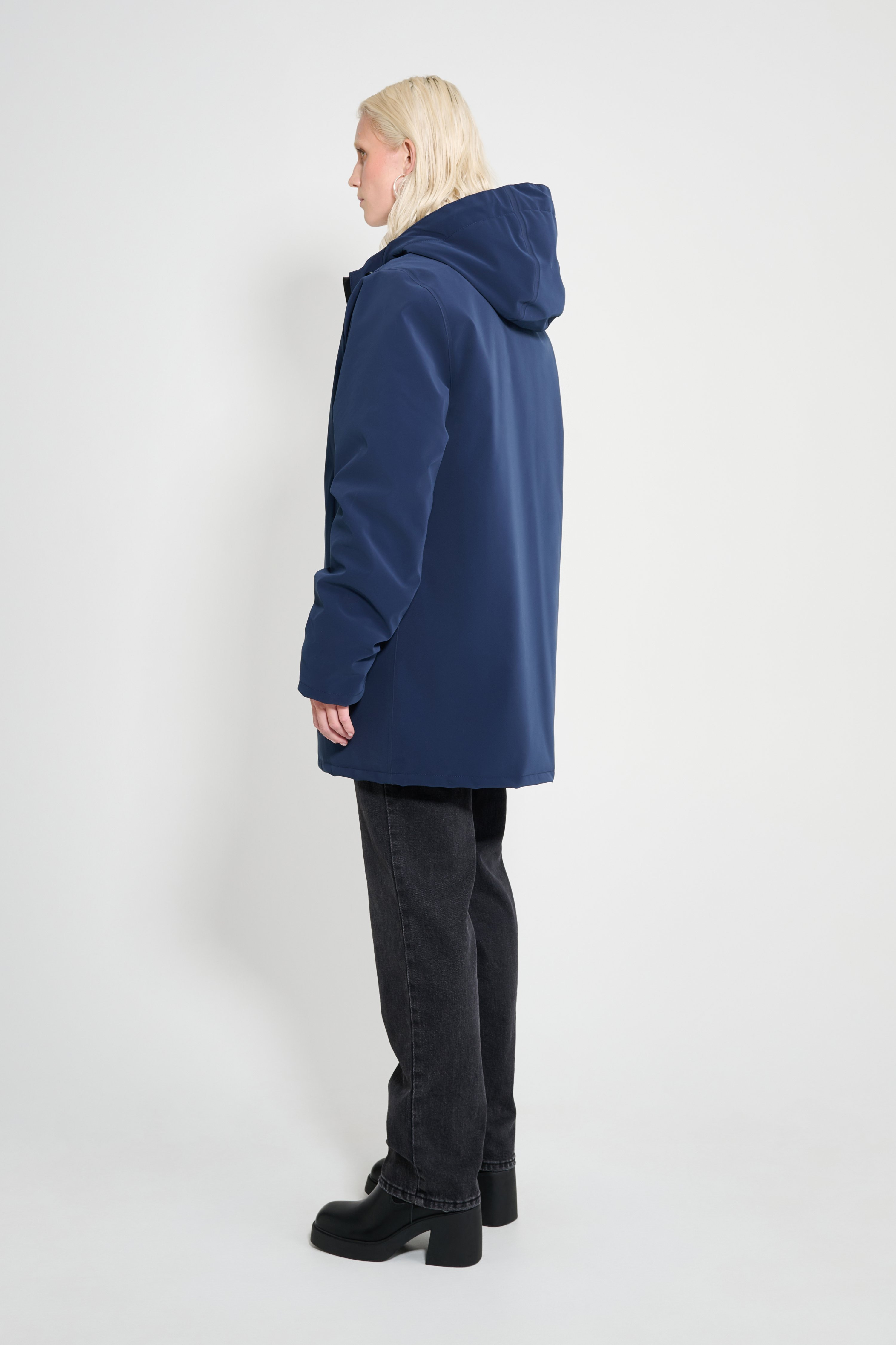 Stockholm Matte Winter Coat Navy - 4