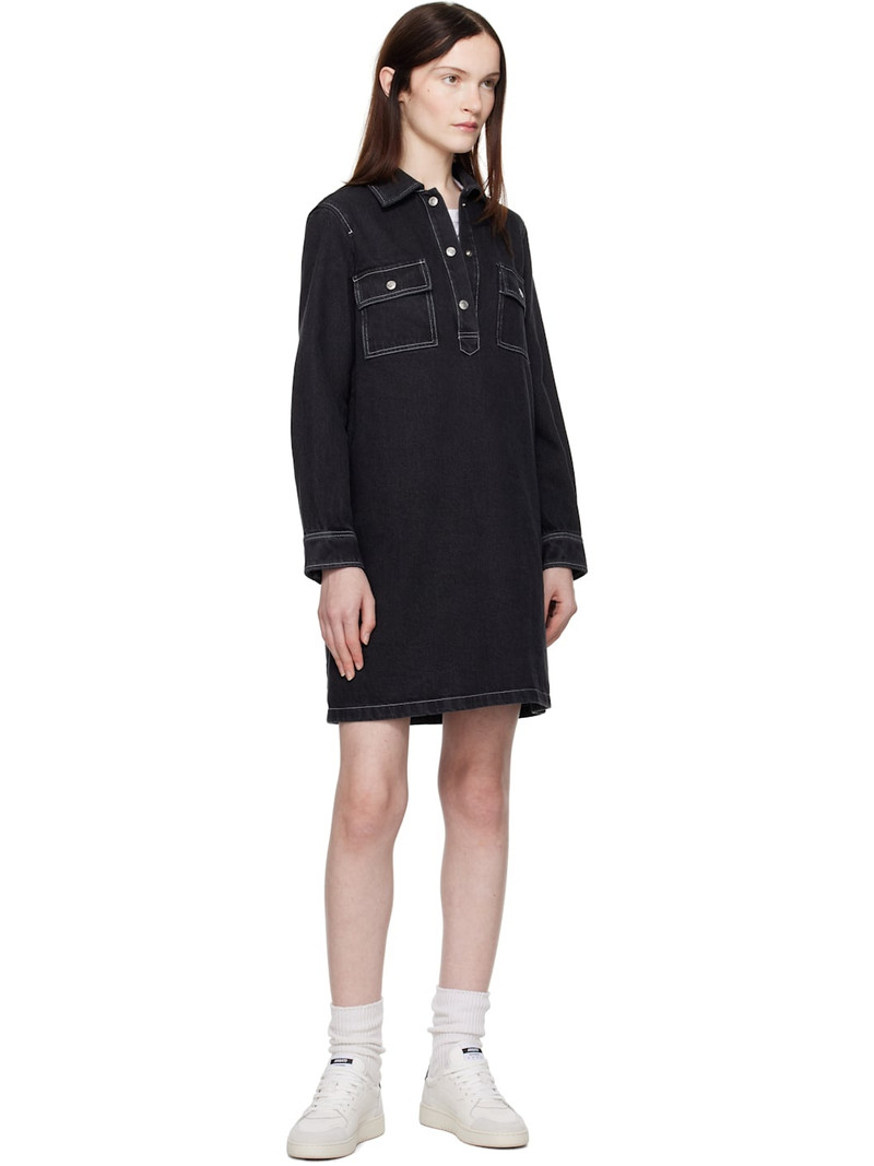 A.P.C. Black Mia Denim Minidress outlook