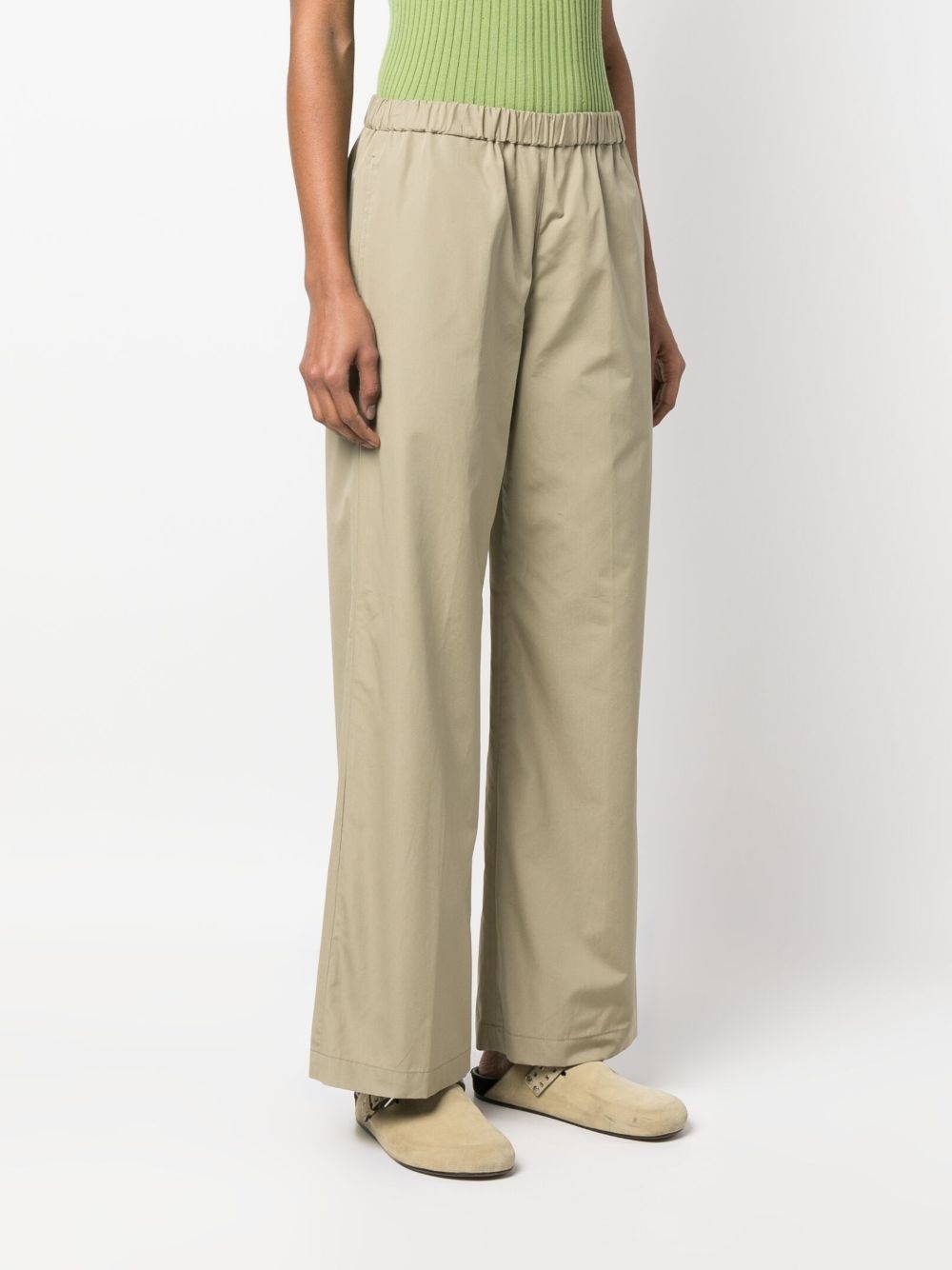 elastic-waist wide-leg trousers - 3
