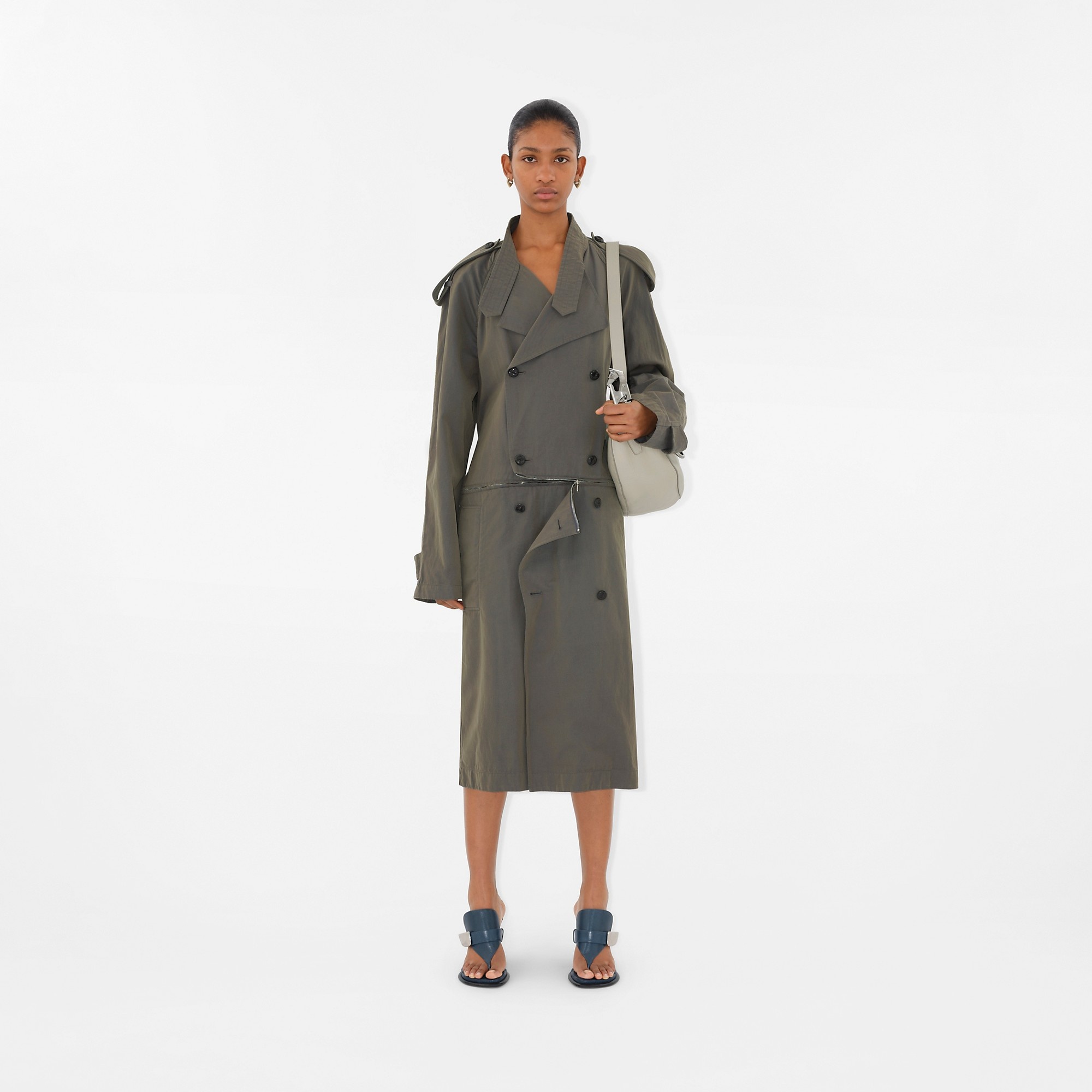 Cotton Linen Trench Dress - 2