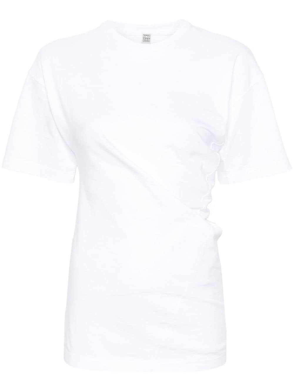 asymmetric organic cotton T-shirt - 1