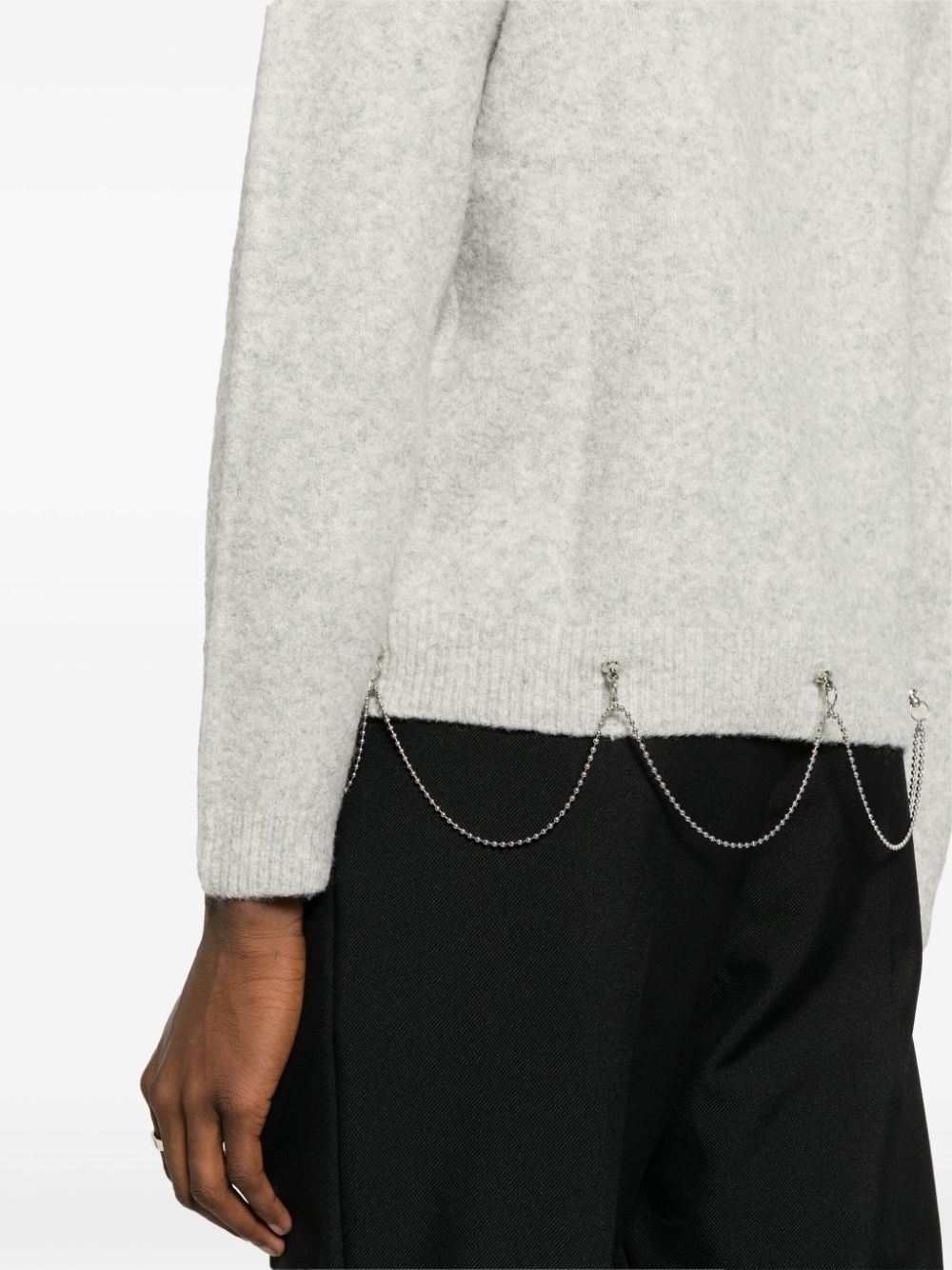 crystal-embellished wool-blend jumper - 5