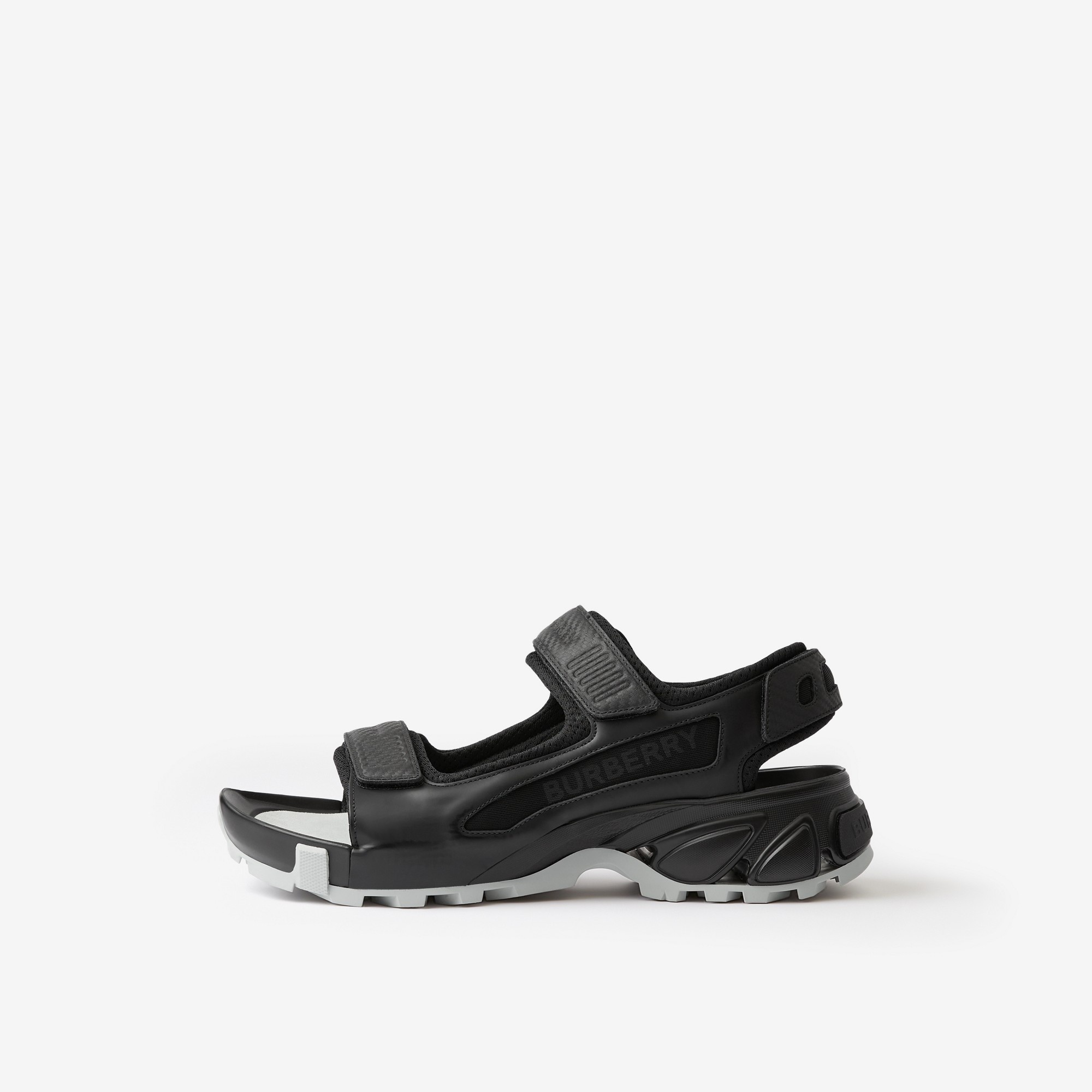Logo print Leather and Nylon Arthur Sandals - 5