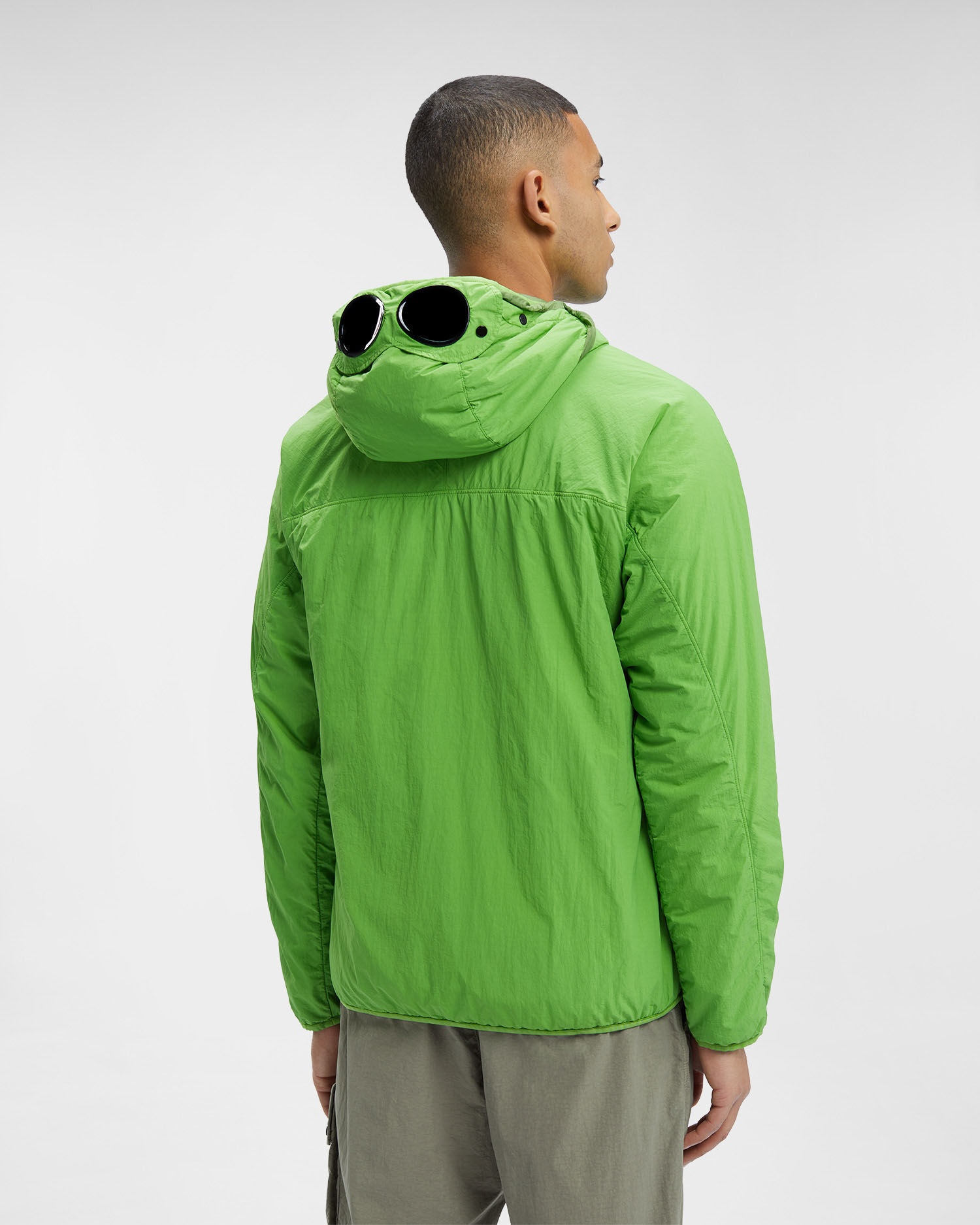 Cp company green goggle jacket sale