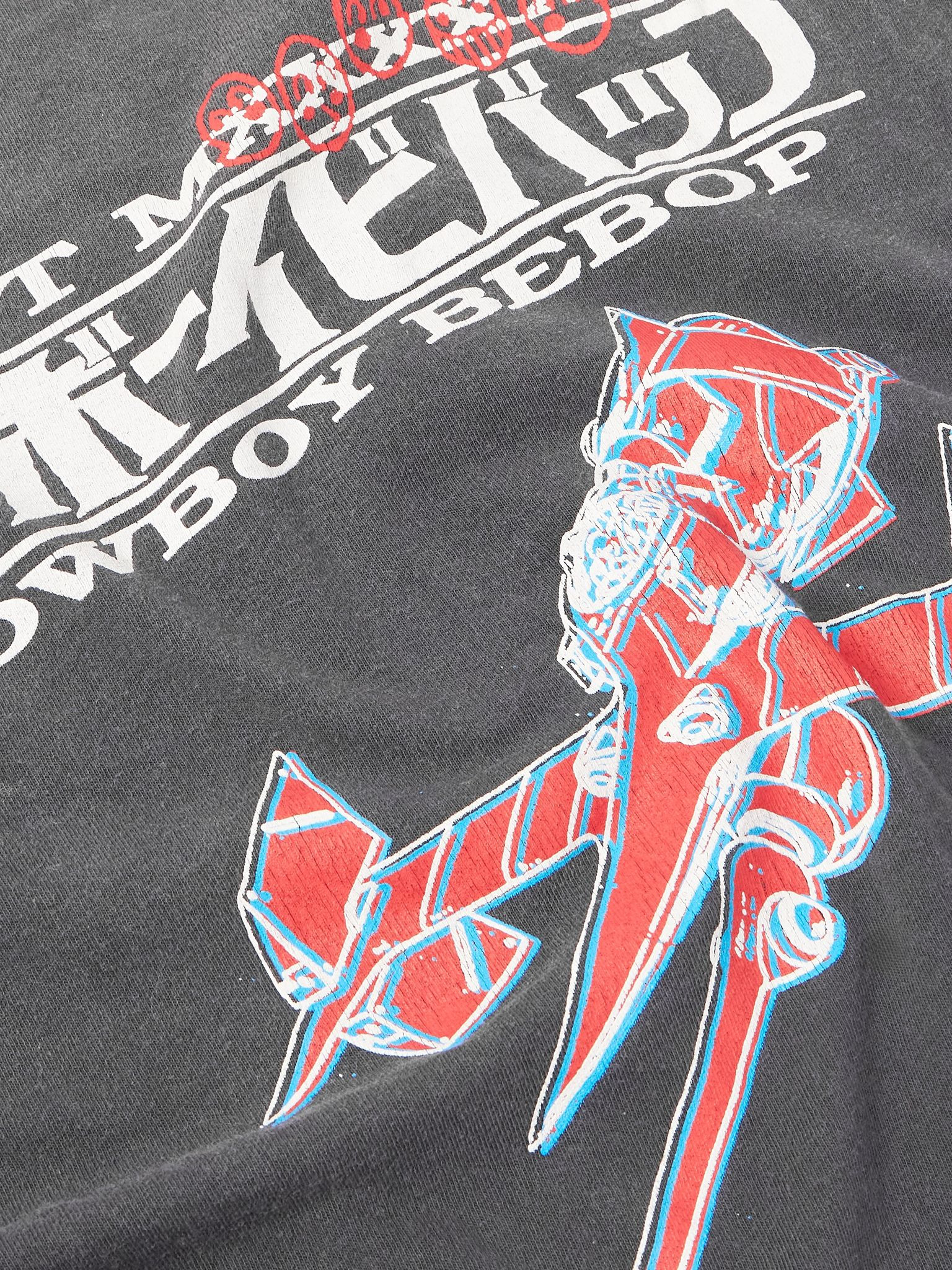 + Cowboy Bebop Easy Come Printed Cotton-Jersey T-Shirt Black - 6