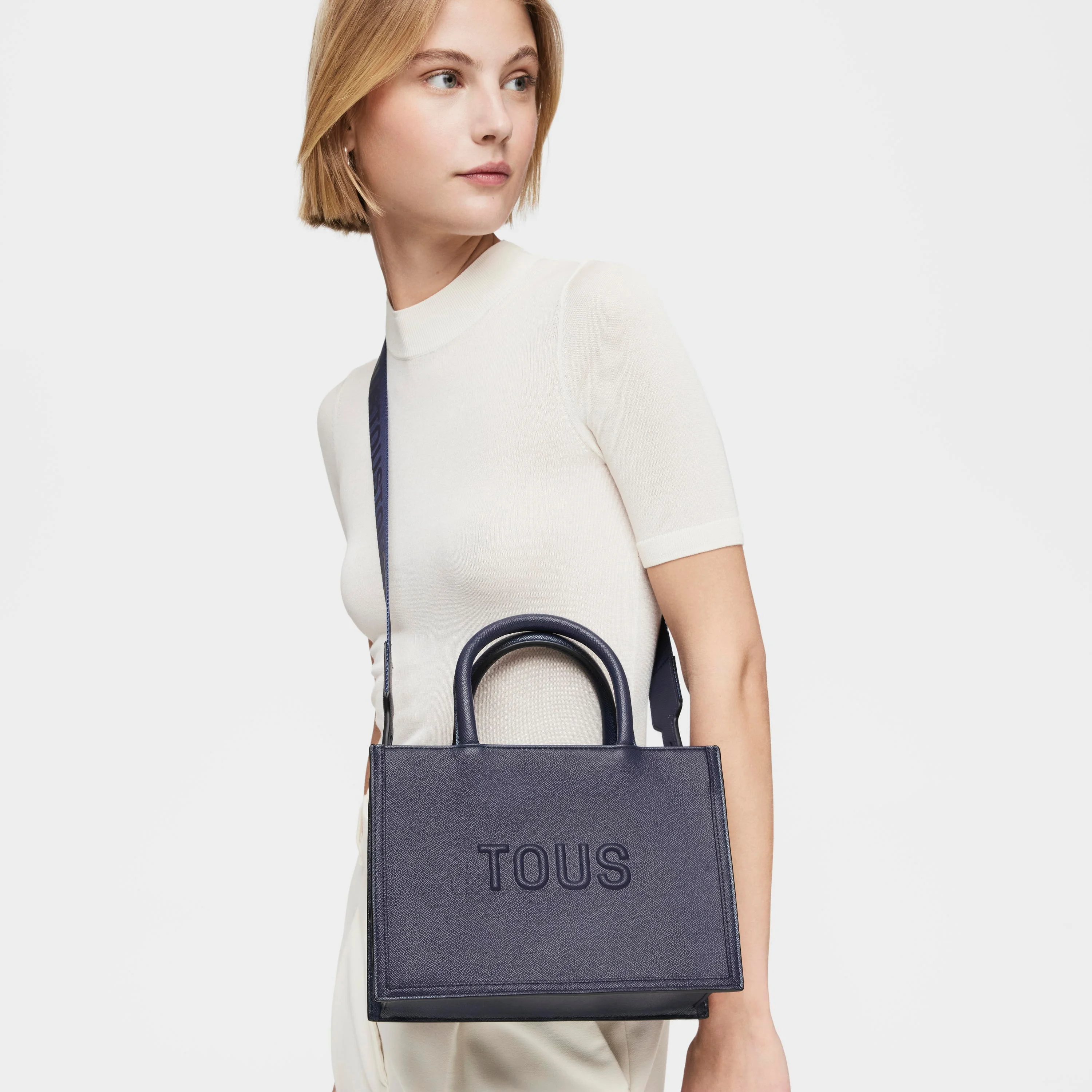 Medium navy blue Amaya Shopping bag TOUS Brenda - 1