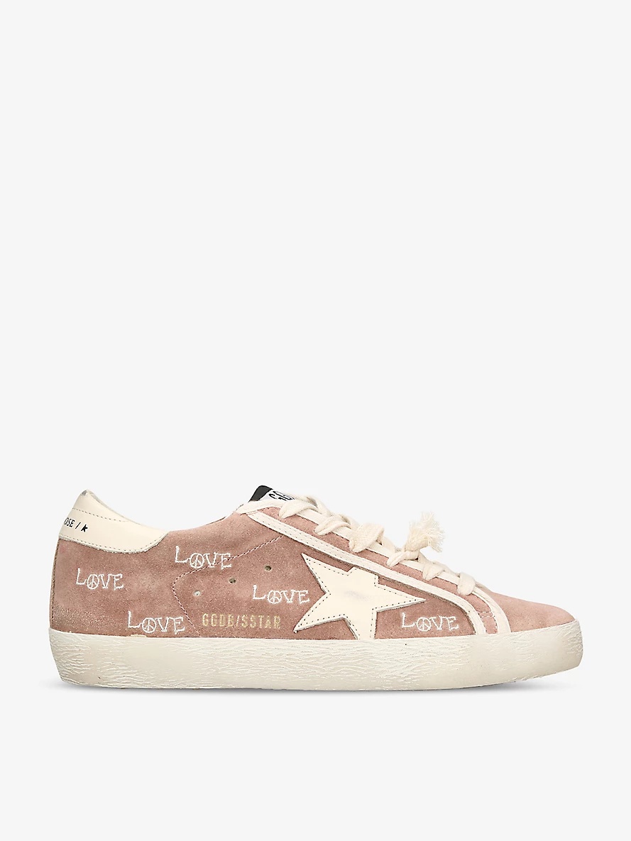 SuperStar 25703 Love text-print woven low-top trainers - 1