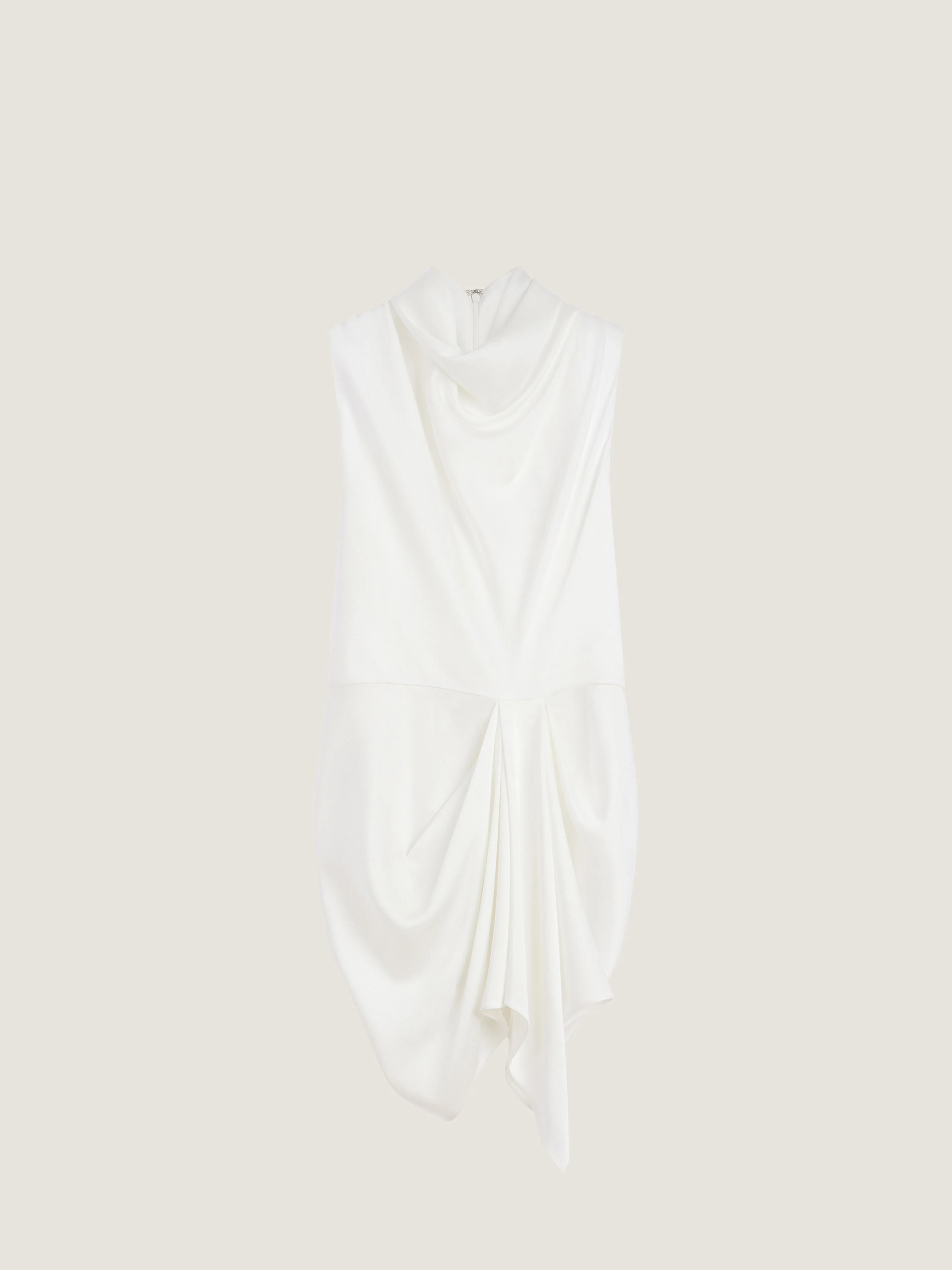 DRAPED TOP IN CREPE SATIN - 1