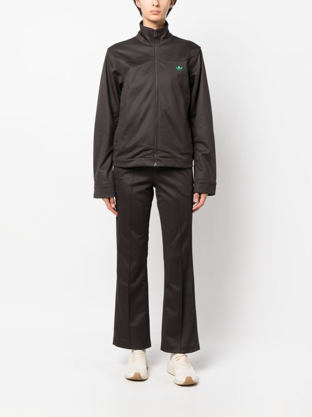 x Wales Bonner embroidered trefoil zipped jacket - 3