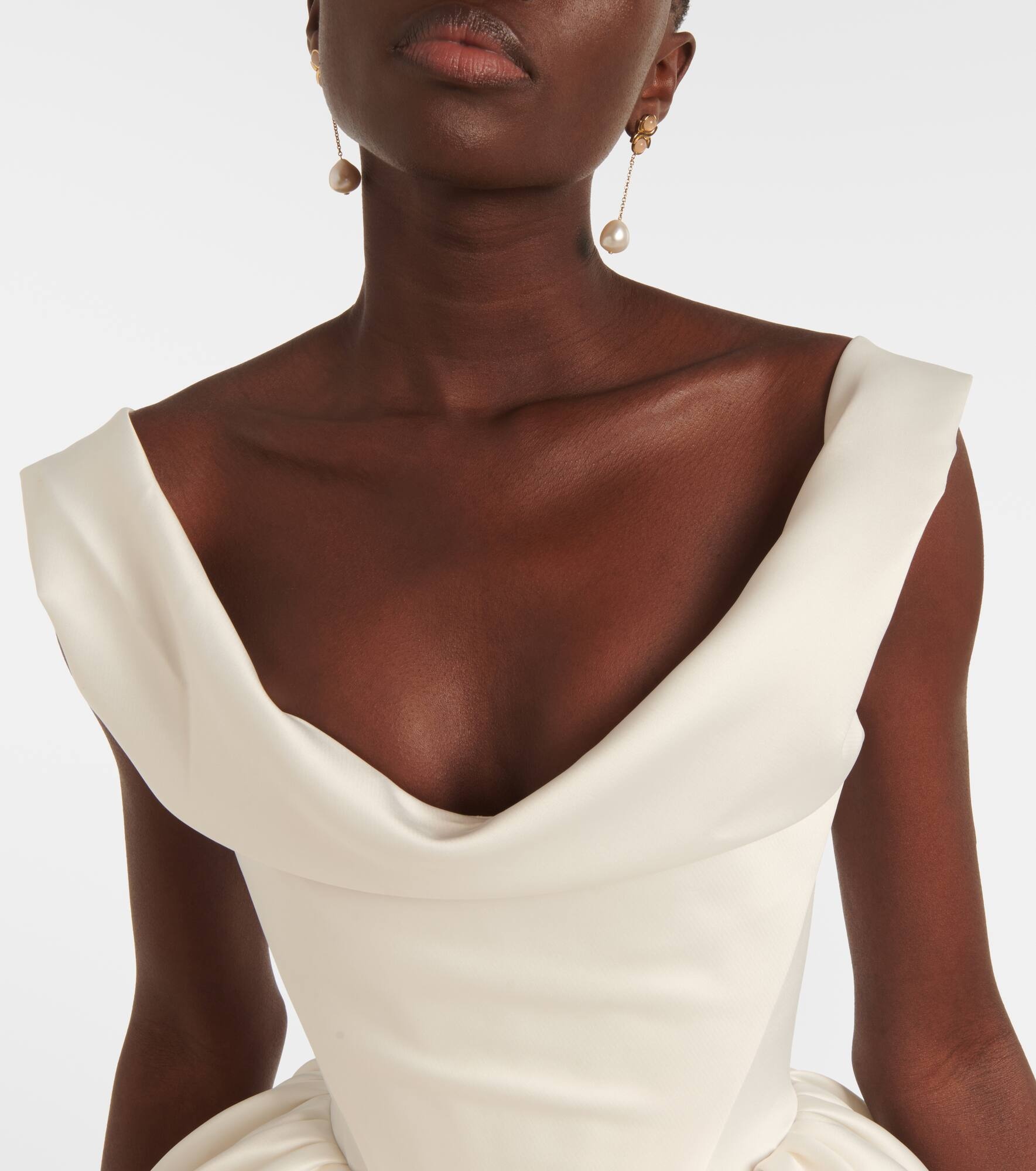 Bridal Bagatelle satin minidress - 4