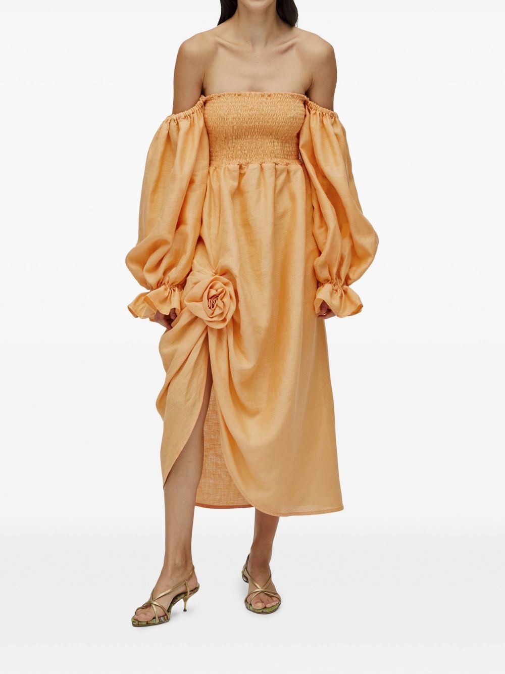 Atlanta off-the-shoulder smocked dress - 2