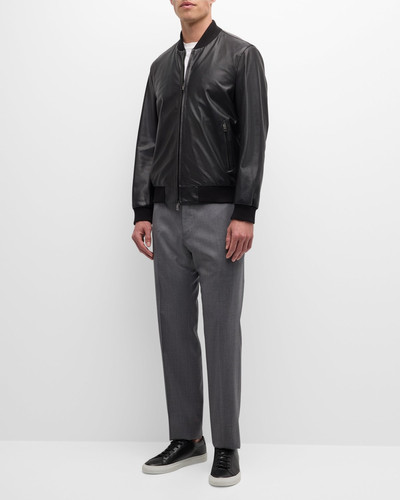 Brioni Men's Perforated Leather Bomber Jacket outlook