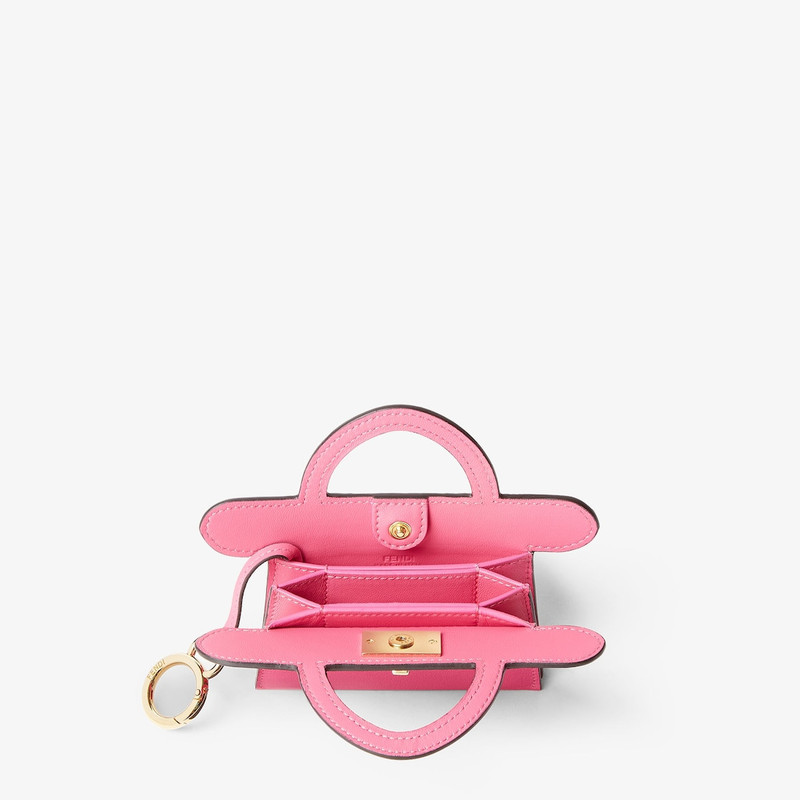 Fendi Way Card Case Petunia pink leather card holder 3