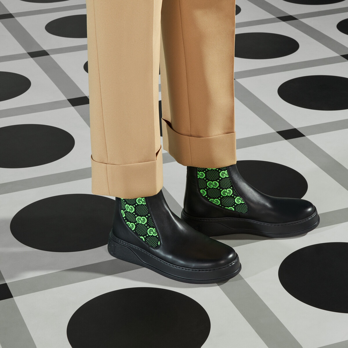 Men's boot with GG jersey - 3