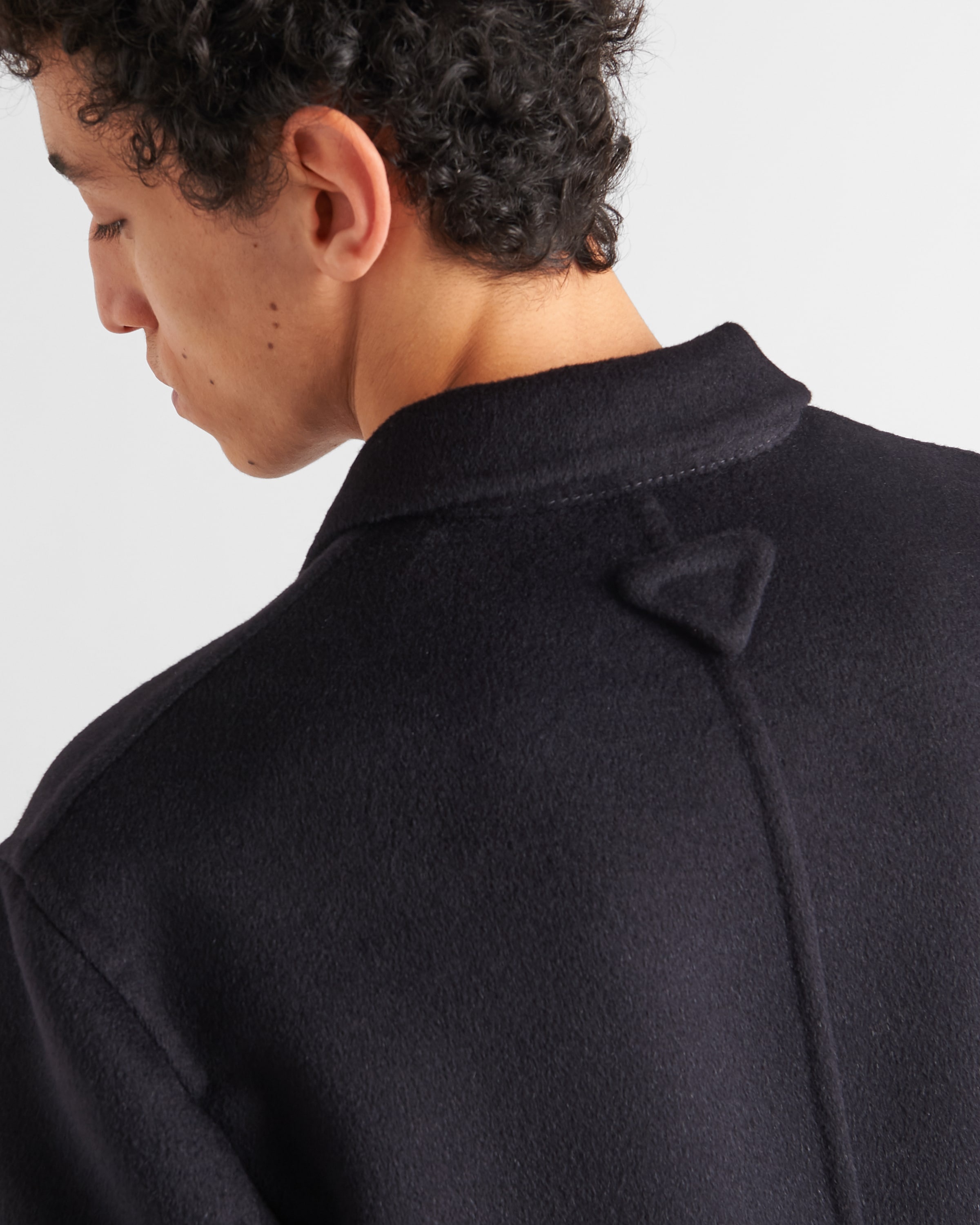 Single-breasted wool blend coat - 4